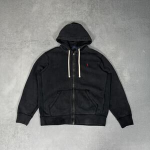 Polo Ralph Lauren Full Zip Hoodie Black - Size: L